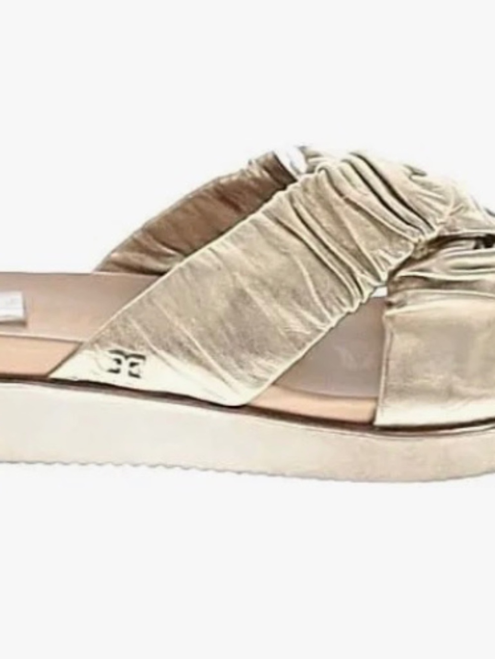 Sam Edlemen Gold Strapped Platform Sandals